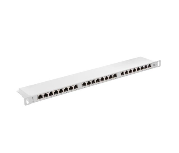 LANBERG Patch Panel 24 Port 0.5U Kat.6 szary ekranowany PPS6-0024-S - 457368 - zdjęcie 2